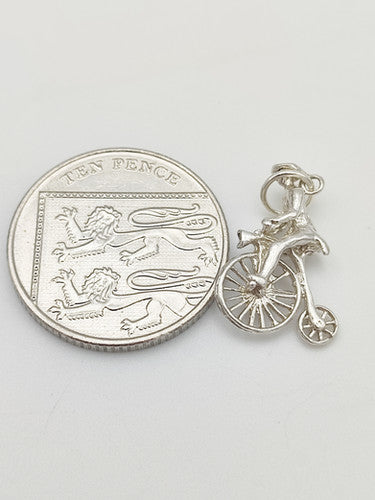 Vintage 925 Sterling Silver Penny-Farthing Charm CA17-40