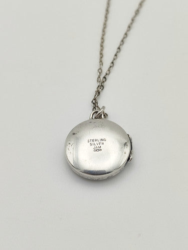 Vintage 925 Sterling Silver Locket Pendant PAT21