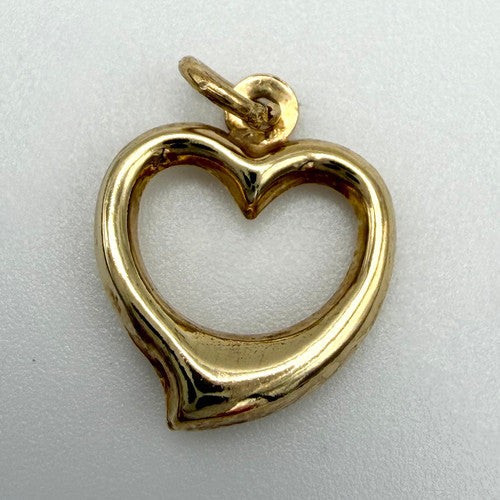 Vintage 9ct Yellow Gold Heart Charm PG37