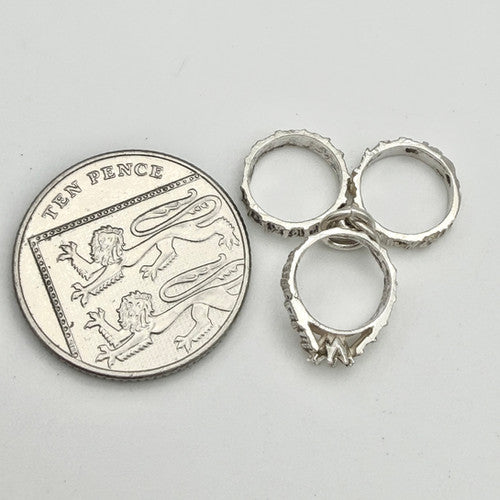 Vintage 925 Sterling Silver Rings Charm CA22-71