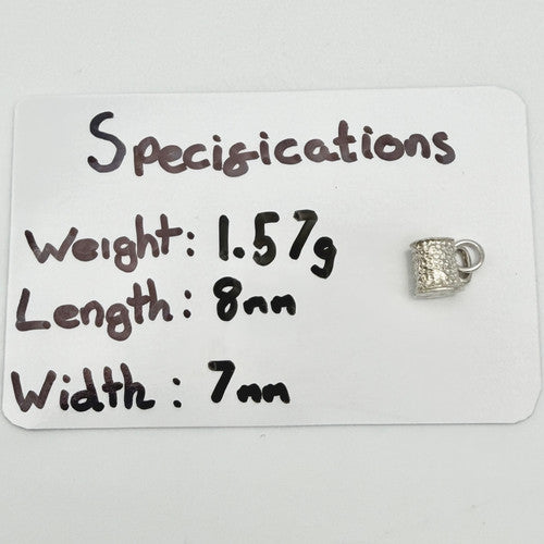 Vintage 925 Sterling Silver Tankard Charm CA22-99