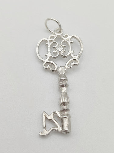 Vintage 925 Sterling Silver 21 Key Charm CA18-79