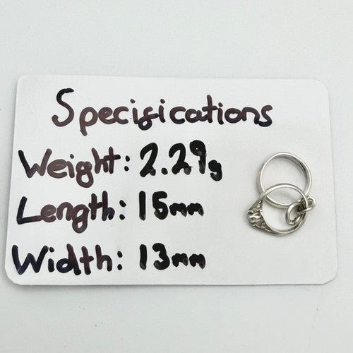 Vintage 925 Sterling Silver Rings Charm CA22-14