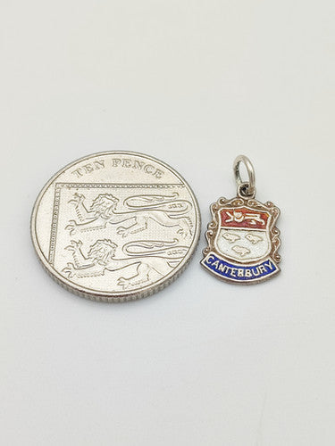 Vintage 925 Sterling Silver Canterbury Travel Charm CA14-50