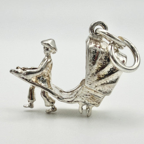 Vintage 925 Sterling Silver Rickshaw Charm CA22-63