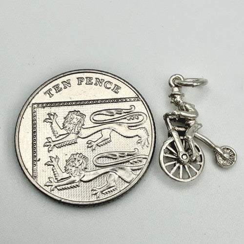 Vintage 925 Sterling Silver Penny-Farthing Charm CA24-4