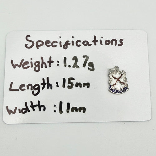 Vintage 925 Sterling Silver St Austell Travel Charm CA24-35