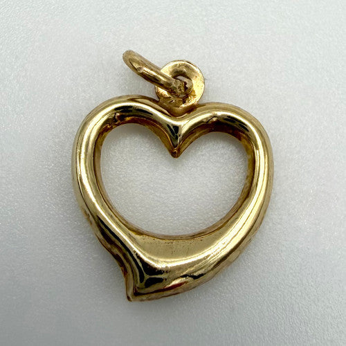 Vintage 9ct Yellow Gold Heart Charm PG37