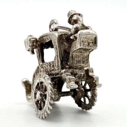 Vintage 925 Sterling Silver Carriage Charm CA29-15