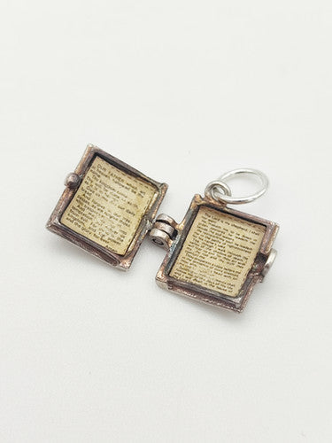 Vintage 925 Sterling Silver Bible Charm CA16-61