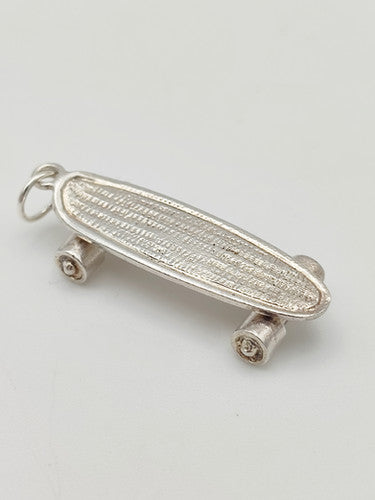 Vintage 925 Sterling Silver Skateboard Charm CA18-6