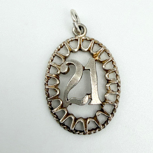 Vintage NUVO 925 Sterling Silver 21 Charm CA28-34