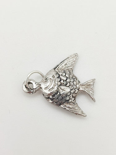 Vintage 925 Sterling Silver Angelfish Charm CA17-8