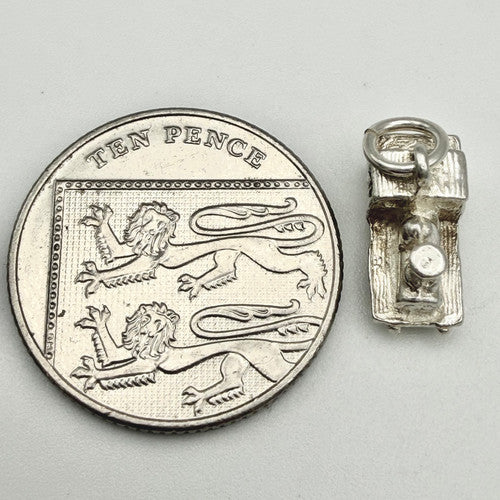 Vintage 925 Sterling Silver Train Charm CA22-81