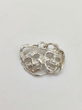 Vintage 925 Sterling Silver Tragedy Mask Charm CA17-32