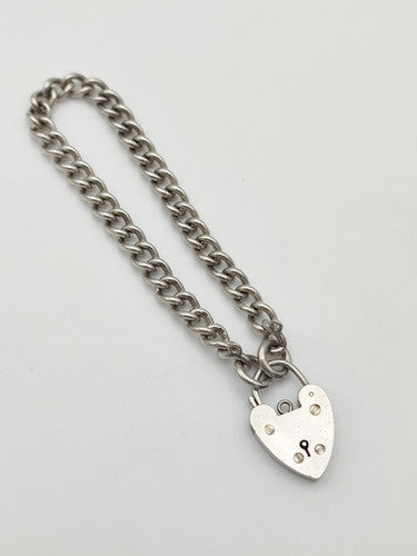 Vintage 925 Sterling Silver Curb Bracelet Bracelet-34