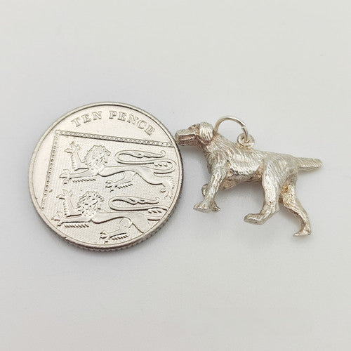 Vintage 925 Sterling Silver Retriever Dog Charm CA19-16