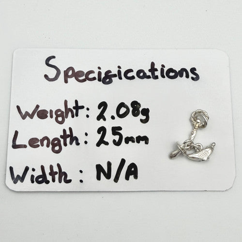 Vintage 925 Sterling Silver Baby Rattle Dummy Bottle Charm CA22-79