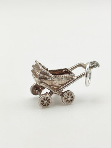 Vintage 925 Sterling Silver Pram Charm CA15-16