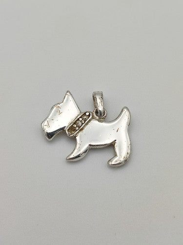 Vintage 925 Sterling Silver Terrier Dog Charm PAT47
