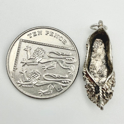 Vintage 925 Sterling Silver Oriental Shoe Charm CA24-34