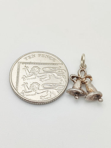 Vintage 925 Sterling Silver Bell Charm CA13-9