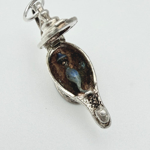 Vintage 925 Sterling Silver Aladdin's Lamp Charm CA21-5