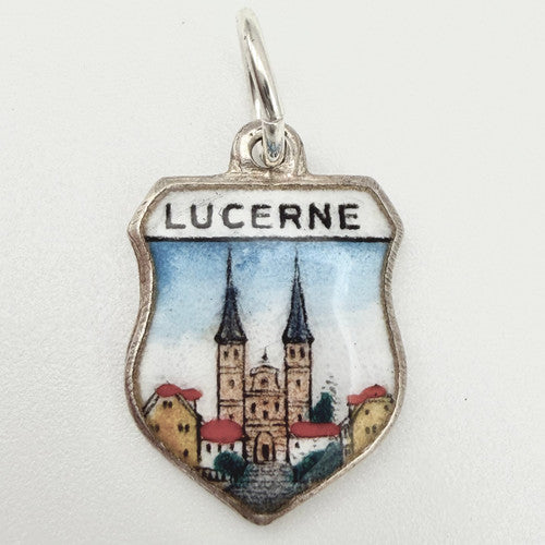 Vintage 800 Silver Lucerne Travel Charm CA25-28