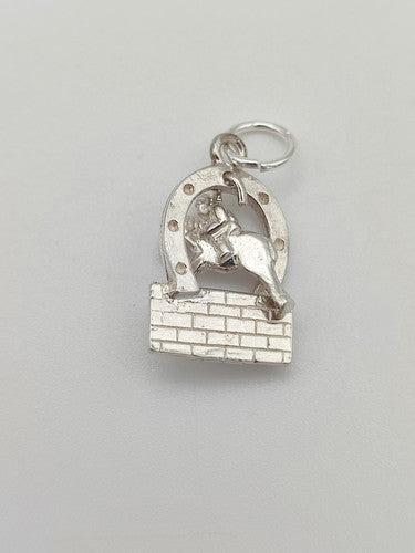 Vintage 925 Sterling Silver Jockey Charm CA18-88
