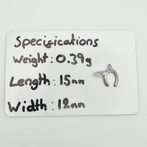 Vintage 925 Sterling Silver Wishbone Charm CA24-52