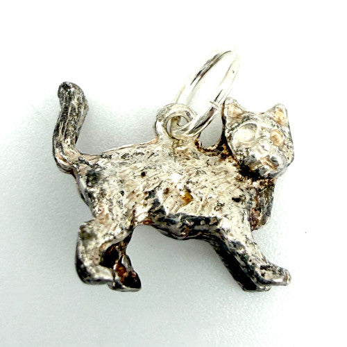 Vintage 925 Sterling Silver Cat Charm CA27-9