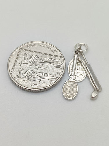 Vintage 925 Sterling Silver Sports Set Charm CA18-81