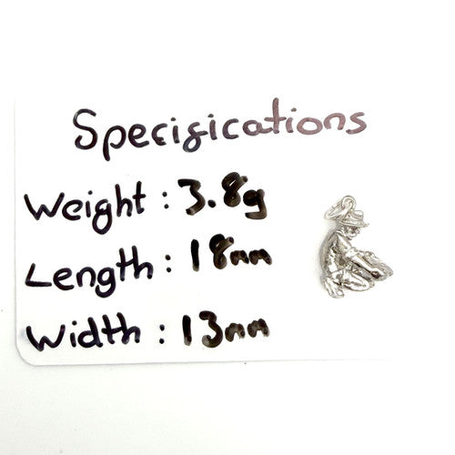 Vintage 925 Sterling Silver Gold Prospector Charm CA27-58