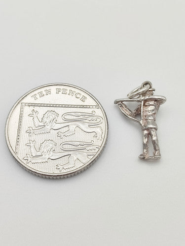 Vintage 925 Sterling Silver Archer Charm CA2-31