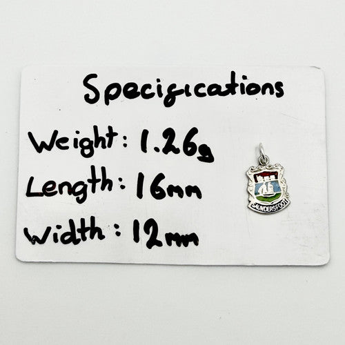 Vintage 925 Sterling Silver Saundersfoot Travel Charm CA20-46