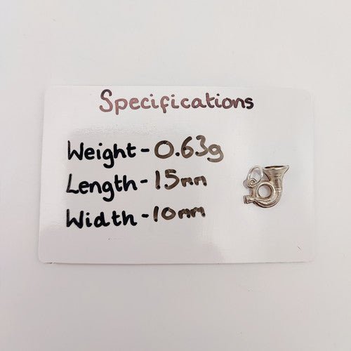 Vintage 925 Sterling Silver French Horn Charm CA19-5