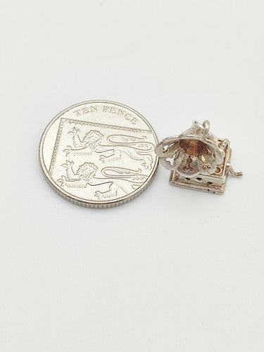 Vintage 925 Sterling Silver Grammophone Charm CA8-73