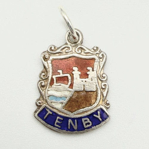 Vintage 925 Sterling Silver Tenby Travel Charm CA20-2