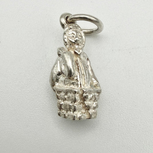 Vintage 925 Sterling Silver Santa Charm CA22-60