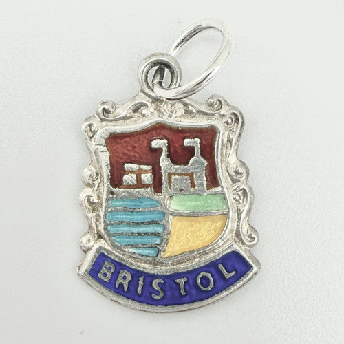 Vintage 925 Sterling Silver Bristol Travel Charm CA25-47