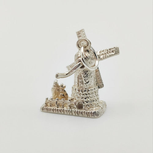 Vintage 925 Sterling Silver Windmill Charm CA18-96