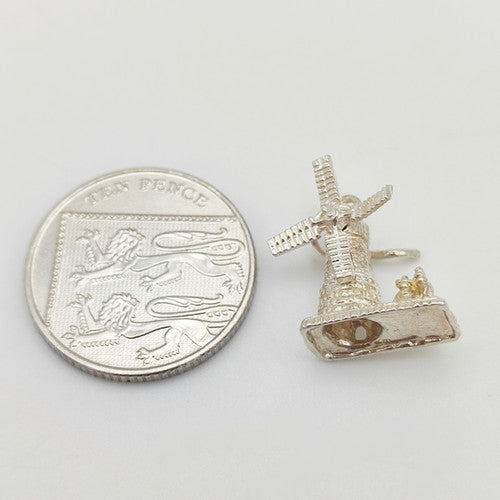 Vintage 925 Sterling Silver Windmill Charm CA18-96