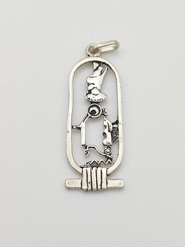 Vintage 925 Sterling Silver Egyptian Hieroglyphic Charm PAT41