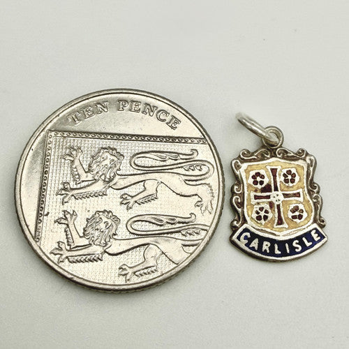 Vintage 925 Sterling Silver Carlisle Travel Charm CA24-38