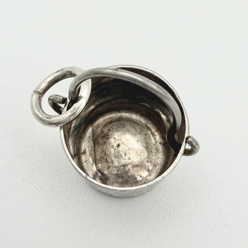 Vintage 925 Sterling Silver Bucket Charm CA20-74