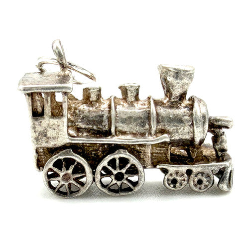 Vintage 925 Sterling Silver Steam Train Charm CA27-13