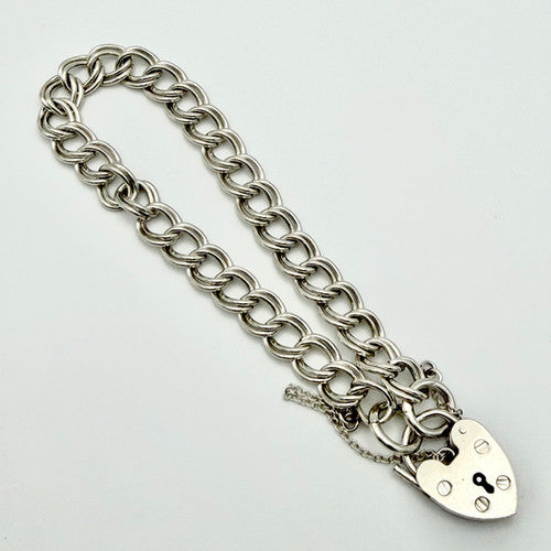 Vintage 925 Sterling Silver Curb Bracelet Bracelet-52