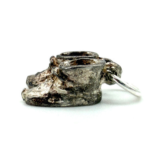 Vintage 925 Sterling Silver Baby Shoes Charm CA27-29
