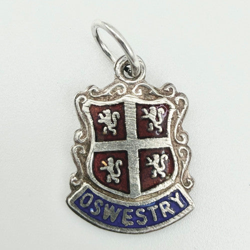 Vintage 925 Sterling Silver Oswestry Travel Charm CA25-48