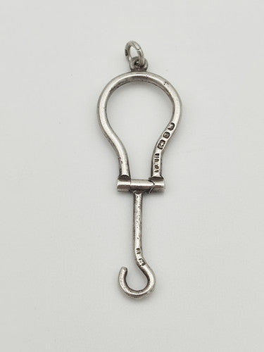 Vintage 925 Sterling Silver Button Hook Charm PAT2